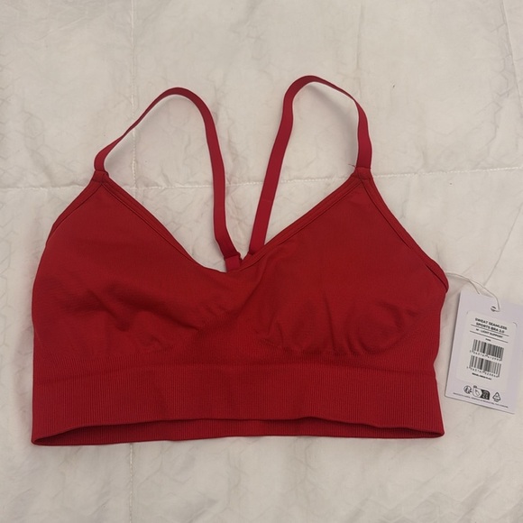 GYMSHARK SWEAT SEAMLESS SPORTS BRA 2.0 Medium Punk Pink - Picture 3 of 6